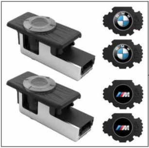 BMW set of LED Door Projectors 50mm (BMW & M logo)
