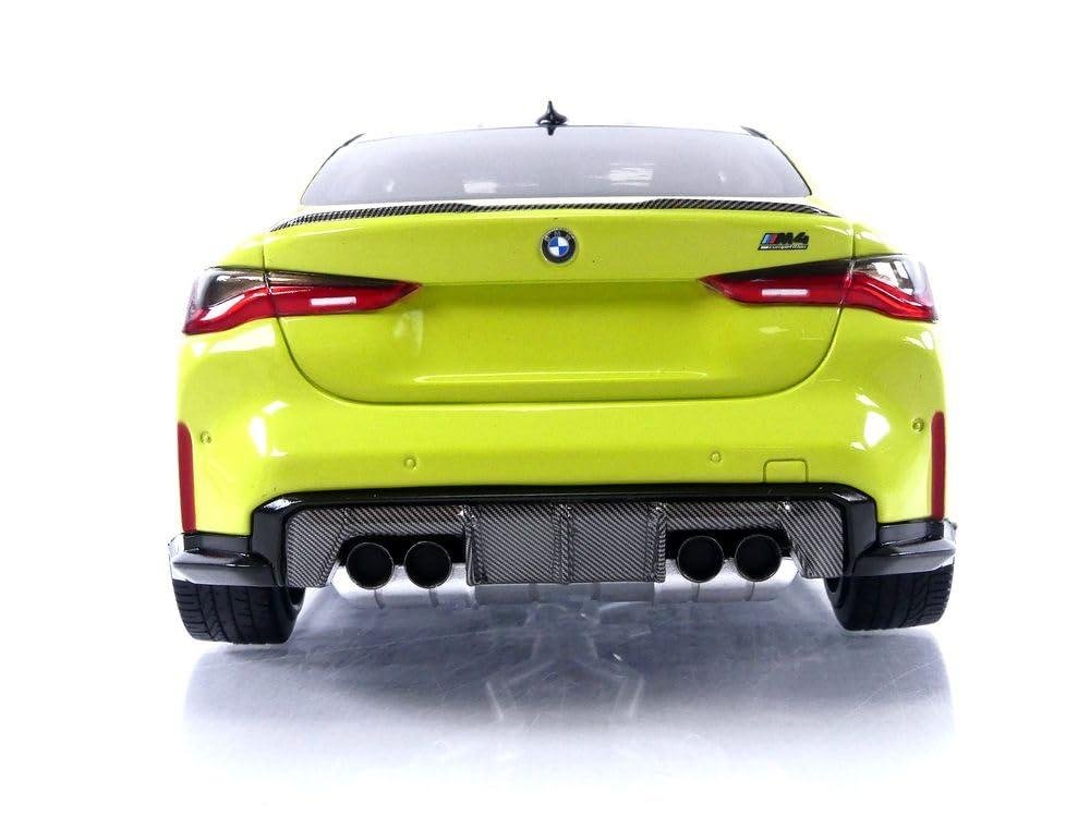 BMW M4 Coupe (G82) 1:18 Scale Diecast Miniature in Sao Paulo Yellow.