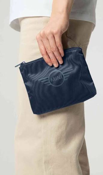 Genuine MINI Soft Wing Logo Pouch in Indigo