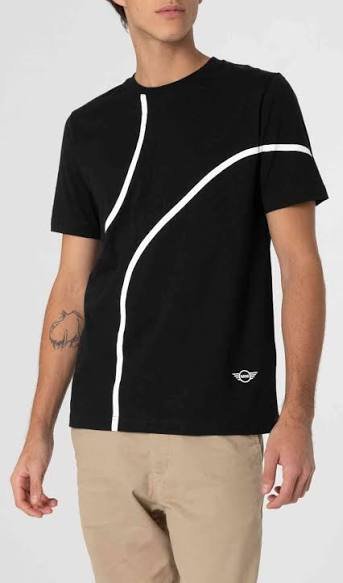 Genuine MINI Men's Outline Print T-Shirt in Black