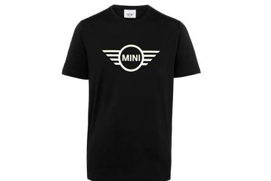 Genuine MINI Men's Wing Logo Two-Tone T-Shirt in Black/White